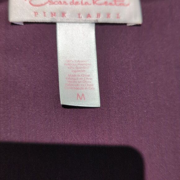 Oscar De La Renta Pink Label Long Length Purple Velvet Bath Robe Womens Medium - Picture 5 of 7